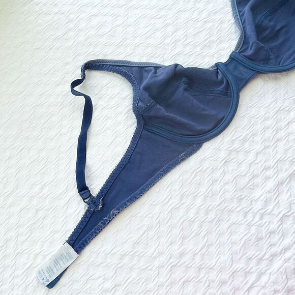 BUY 1 GET 1 FREE Vassarette 36b colonial country blue unlined bra - Picture 4 of 8